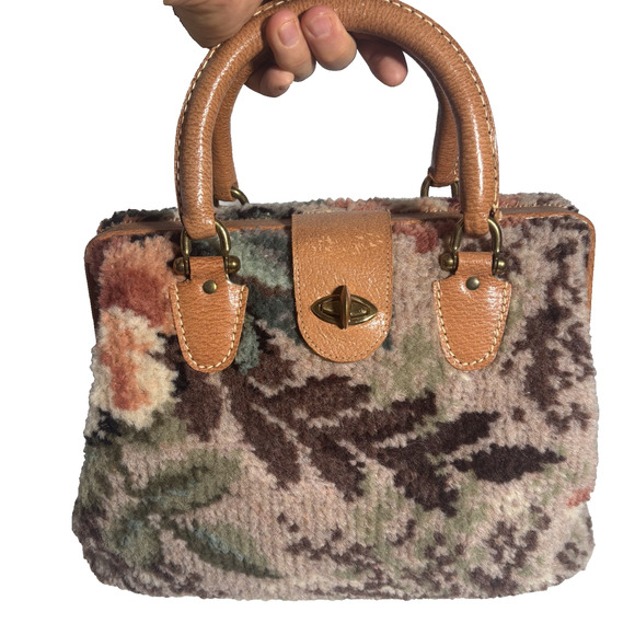 Unbranded Handbags - Bohemian Carpet Doctor Bag Multicolour Botanical Floral Nature Collectible VTG